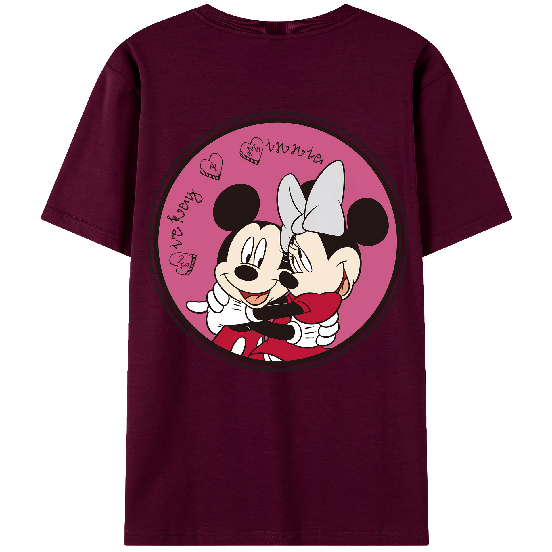 （画像用） ミッキーマウス Mickey Mouse レディース半袖Tシャツ(バックプリント)